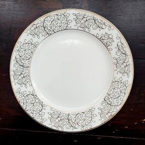 Brilliant Tableware Ritz Gold Bone China Side Plate Set Florentine Gold Scrolls